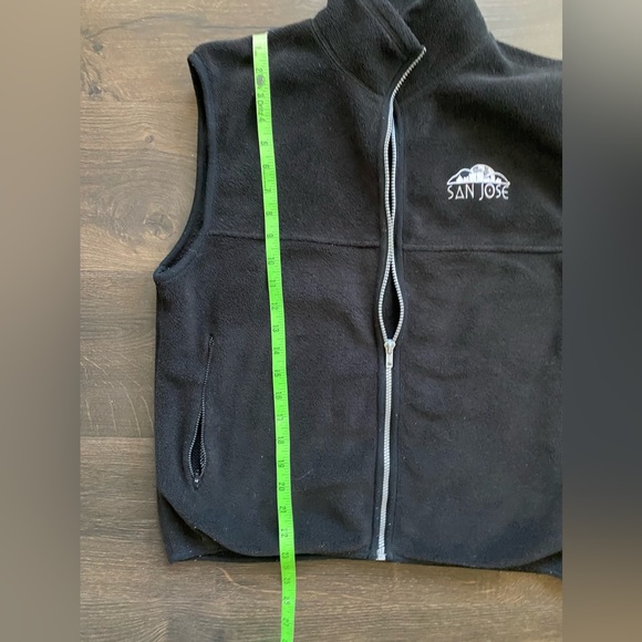 San Jose Calif black fleece vest size M - Picture 6 of 7